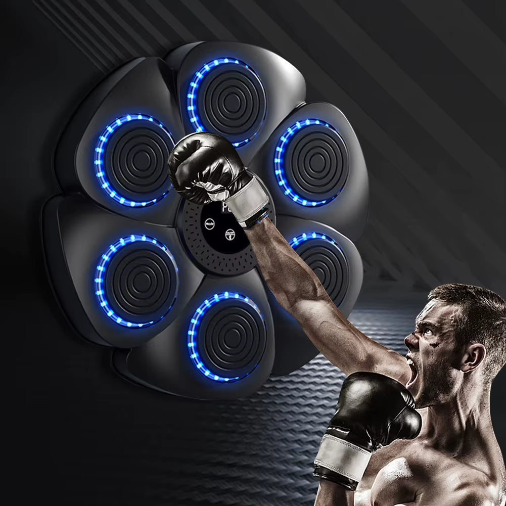 Music Boxing Machine Music Boxing Puncher Adjustable Boxing Training Punching Equipment Type C Charging with Gloves for Home Gym