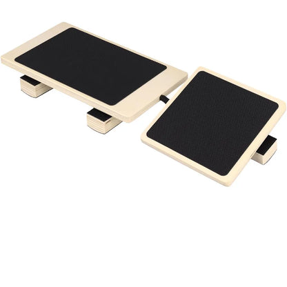 Single Leg Ankle Strengthener Wooden Foot Stretcher anti Slip Wobble Board Balance Posture Corrector Therapy Rehab Tool