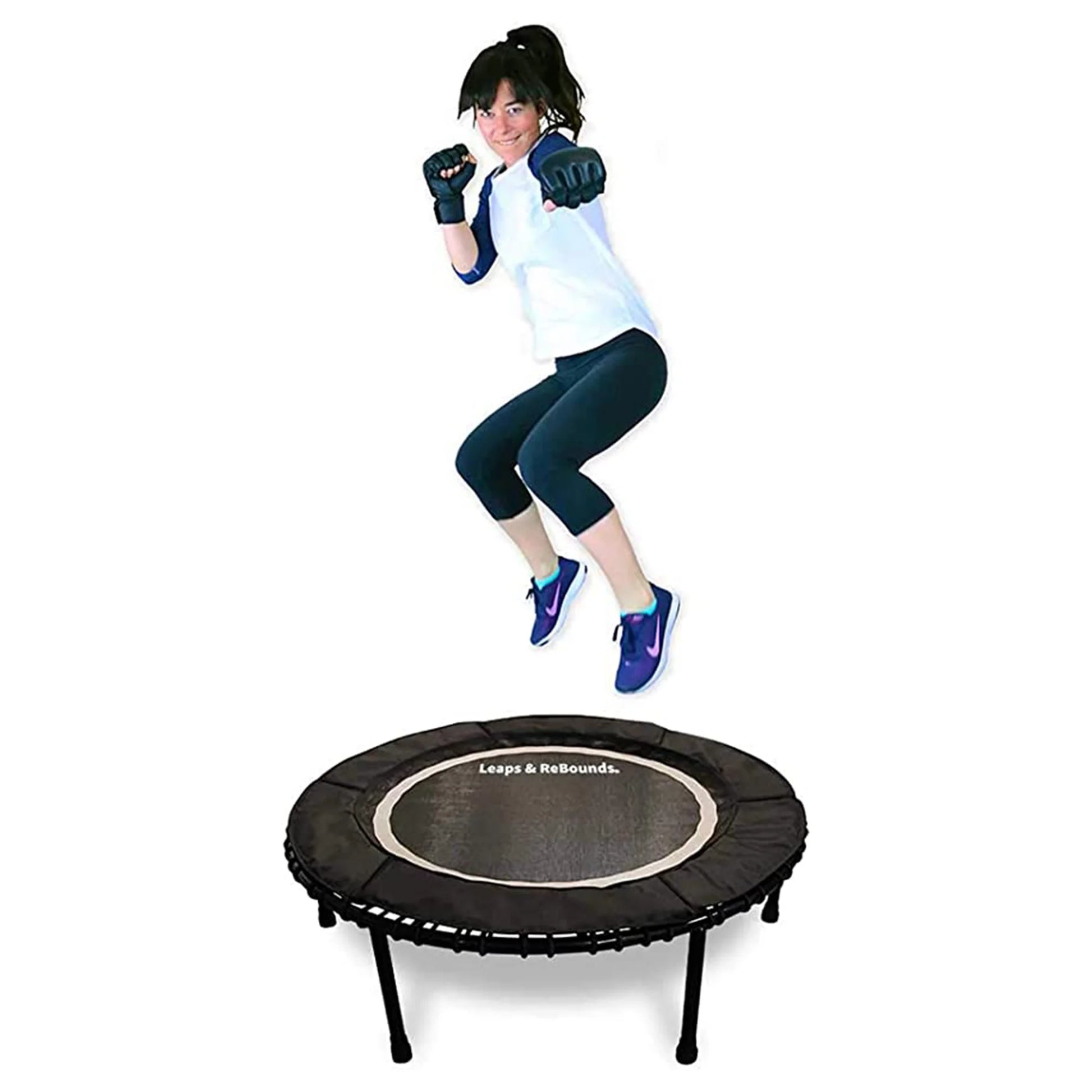 48" Mini Fitness Trampoline & Rebounder for Adults, Gray