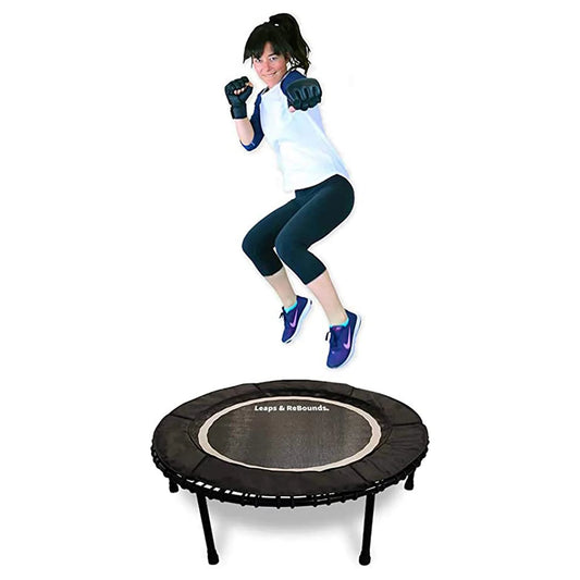 48" Mini Fitness Trampoline & Rebounder for Adults, Gray