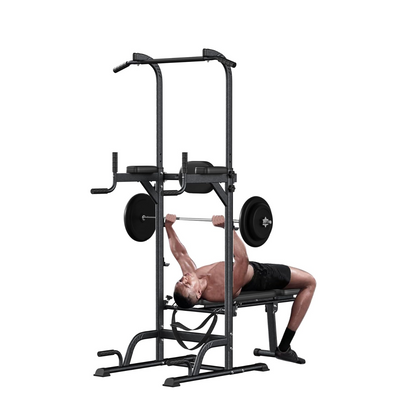 Multi-Function Power Tower & Pull-Up Dip Station (500 lbs Capacity)