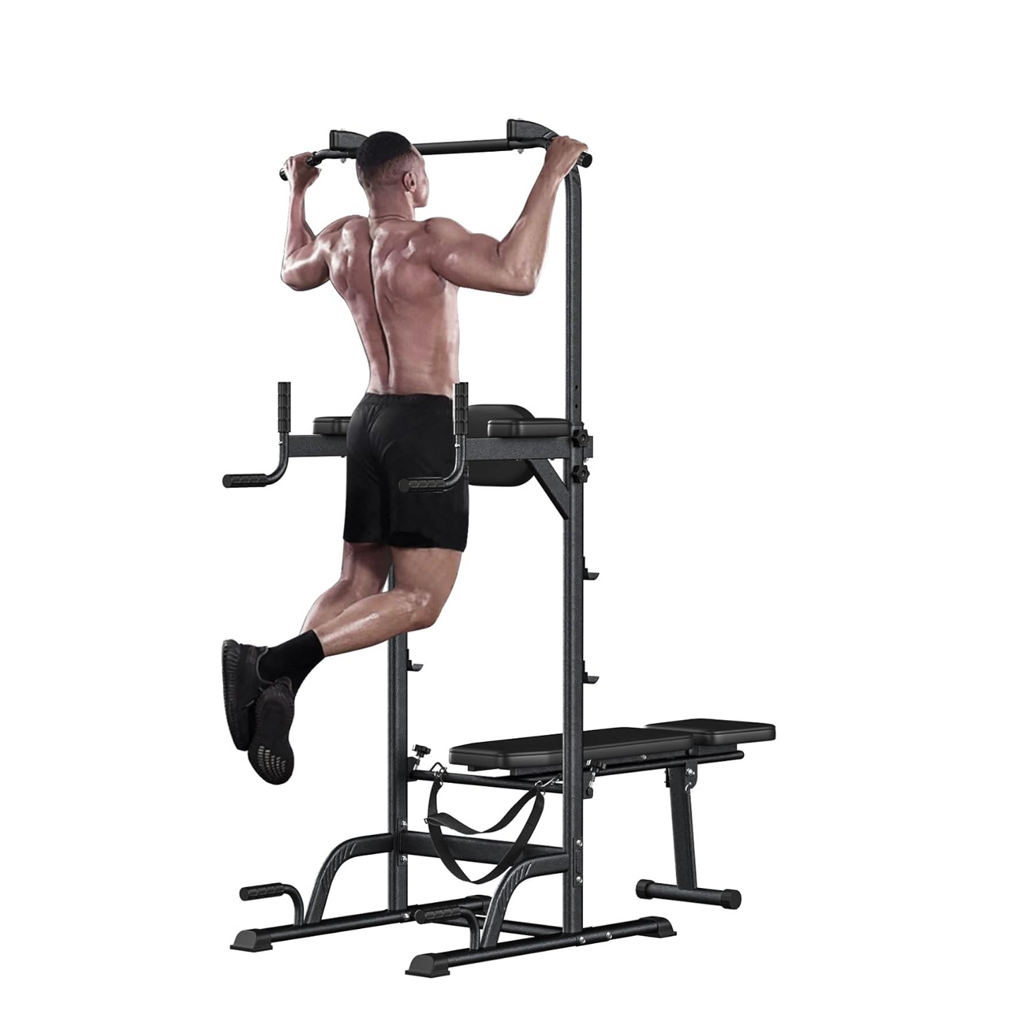 Multi-Function Power Tower & Pull-Up Dip Station (500 lbs Capacity)