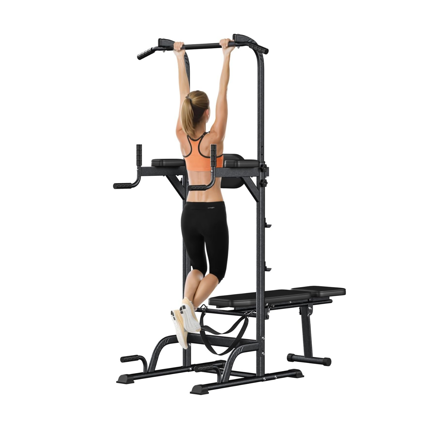 Multi-Function Power Tower & Pull-Up Dip Station (500 lbs Capacity)